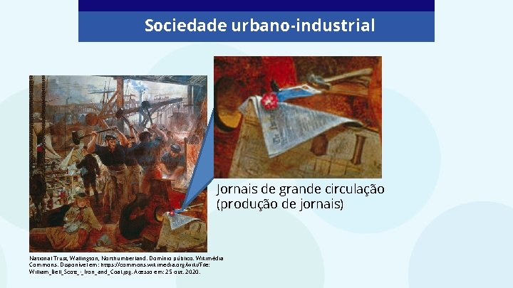 Sociedade urbano-industrial Jornais de grande circulação (produção de jornais) National Trust, Wallington, Northumberland. Domínio