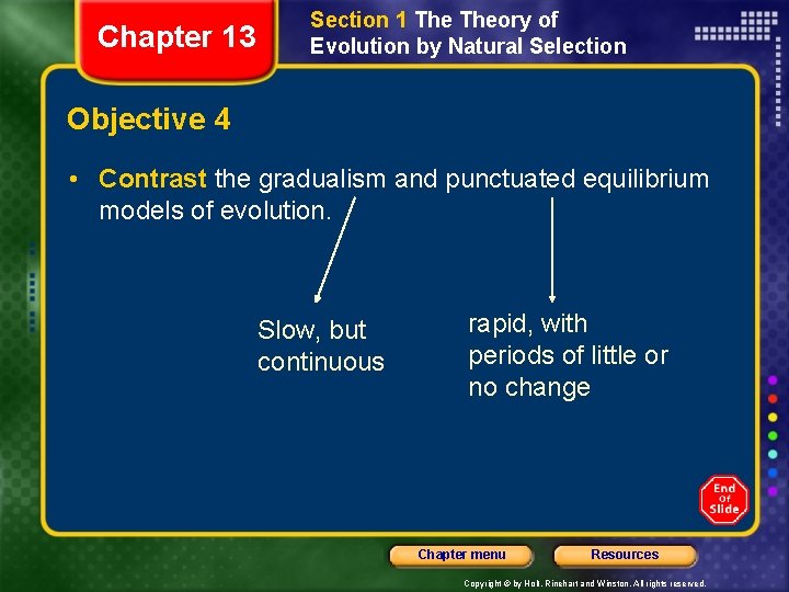 Chapter 13 Section 1 Theory of Evolution by Natural Selection Objective 4 • Contrast