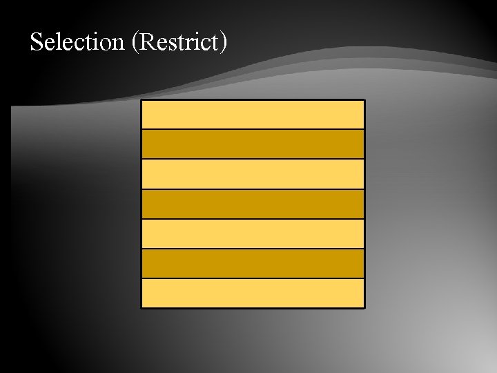 Selection (Restrict) 