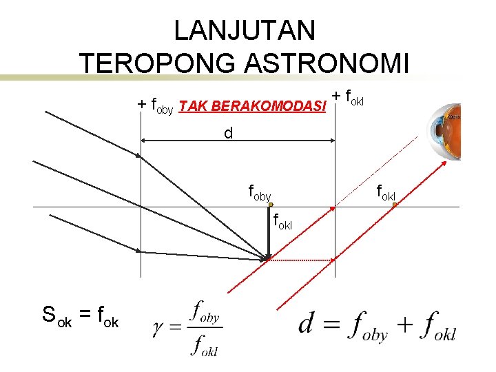 LANJUTAN TEROPONG ASTRONOMI + foby TAK BERAKOMODASI + fokl d foby fokl Sok =