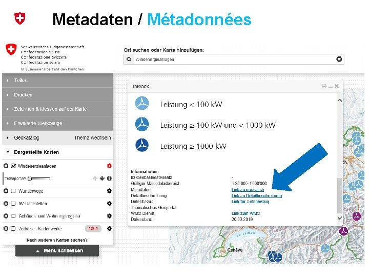 Metadaten / Métadonnées Bundesamt für Landestopografie / Office fédéral de topographie swisstopo 32 