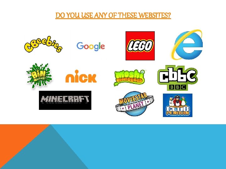 DO YOU USE ANY OF THESE WEBSITES? 