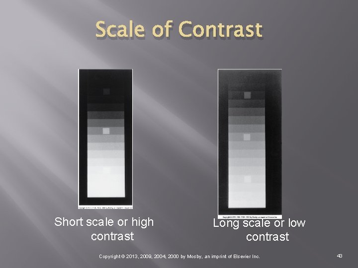 Scale of Contrast Short scale or high contrast Long scale or low contrast Copyright