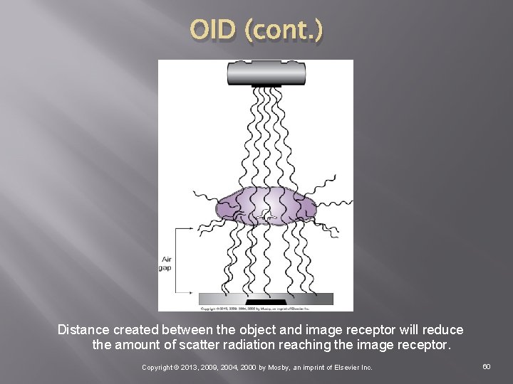 OID (cont. ) Distance created between the object and image receptor will reduce the