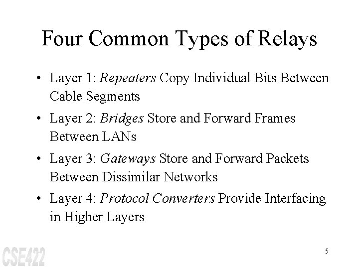 Congestion Control Algorithm Preallocation of Buffers e g