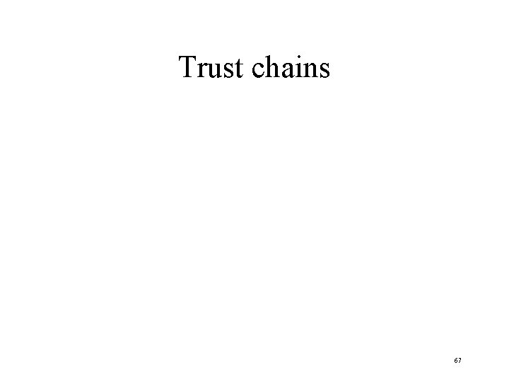 Trust chains 67 
