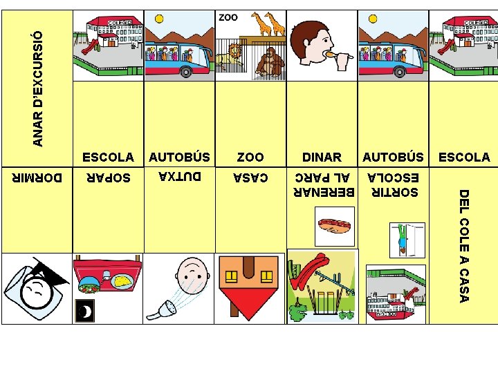 CASA ZOO AUTOBÚS DEL COLE A CASA DINAR BERENAR AL PARC AUTOBÚS SORTIR ESCOLA