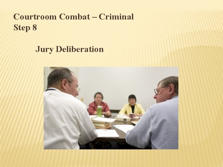 Courtroom Combat – Criminal Step 8 Jury Deliberation 