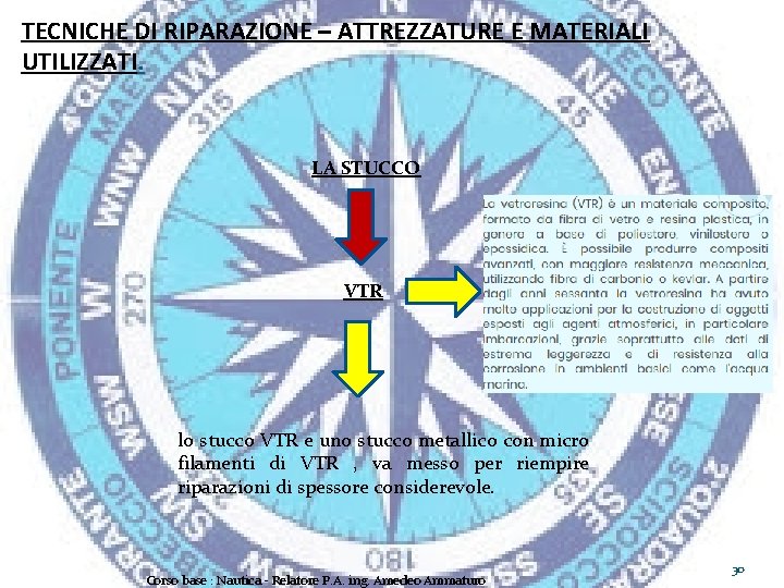 TECNICHE DI RIPARAZIONE – ATTREZZATURE E MATERIALI UTILIZZATI. LA STUCCO VTR lo stucco VTR