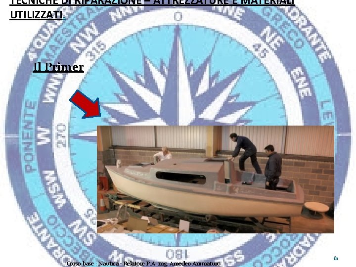 TECNICHE DI RIPARAZIONE – ATTREZZATURE E MATERIALI UTILIZZATI. Il Primer Corso base : Nautica