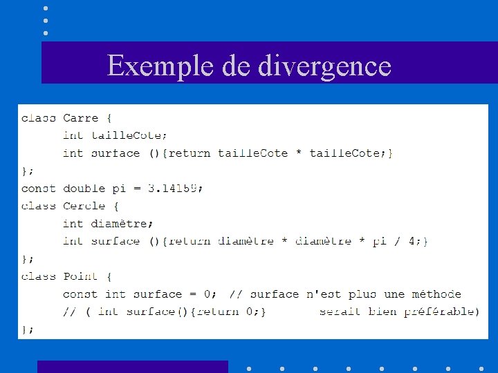 Exemple de divergence 