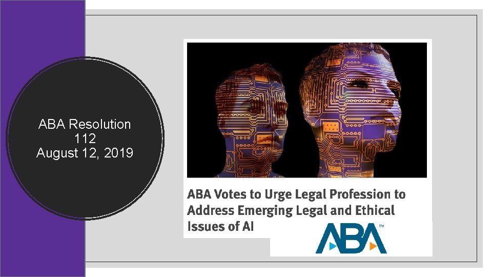 ABA Resolution 112 August 12, 2019 