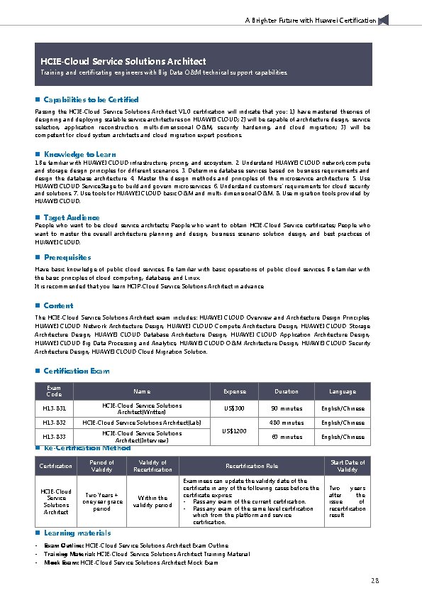A Brighter Future with Huawei Certification HCIE-Cloud Service Solutions Architect Training and certificating engineers