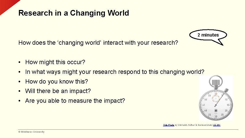 Research in a Changing World 2 minutes How does the ‘changing world’ interact with