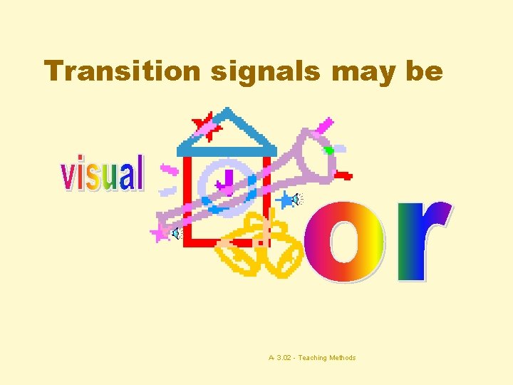 Transition signals may be A- 3. 02 - Teaching Methods 40 