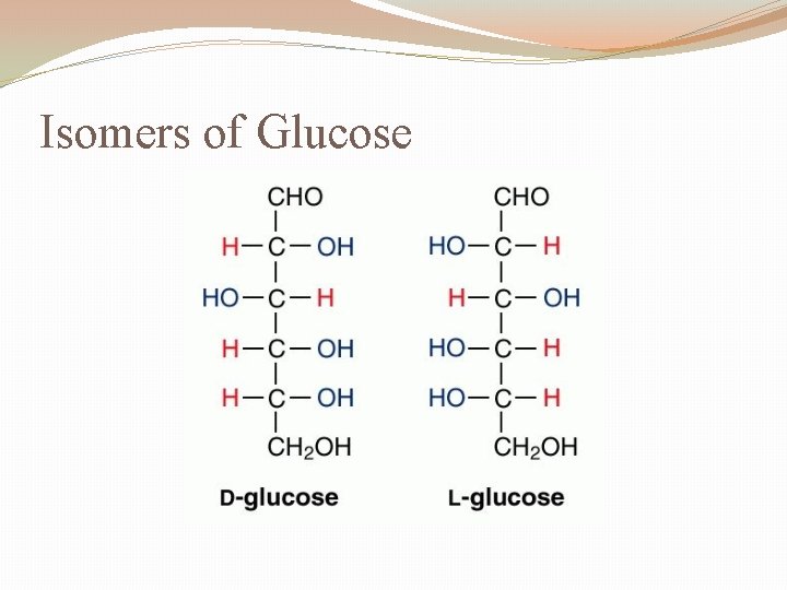 Isomers of Glucose 