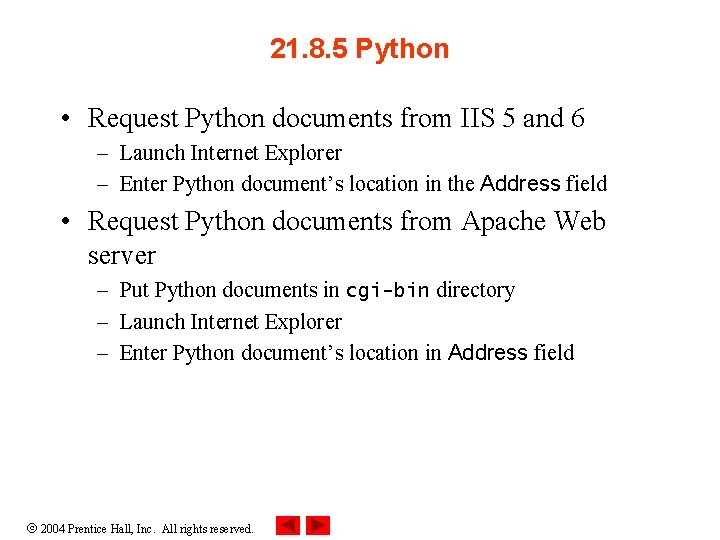 21. 8. 5 Python • Request Python documents from IIS 5 and 6 –