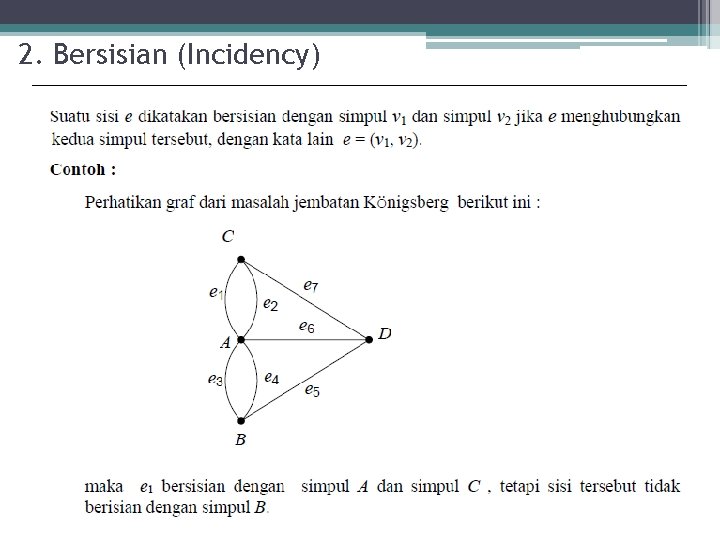 2. Bersisian (Incidency) 