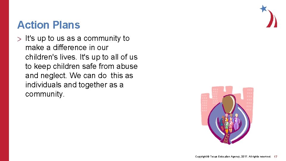 Action Plans > It's up to us as a community to make a difference