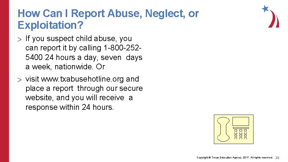 How Can I Report Abuse, Neglect, or Exploitation? > If you suspect child abuse,