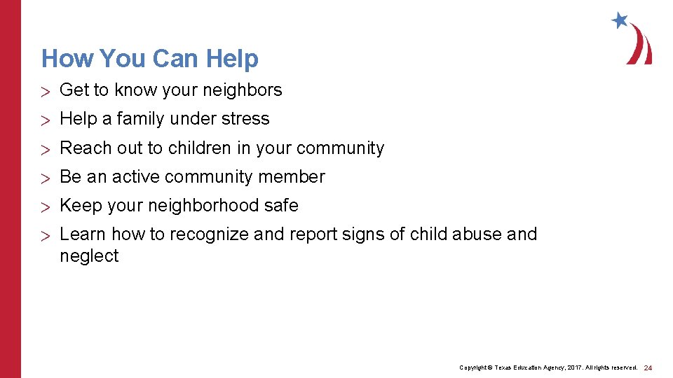 How You Can Help > Get to know your neighbors > Help a family
