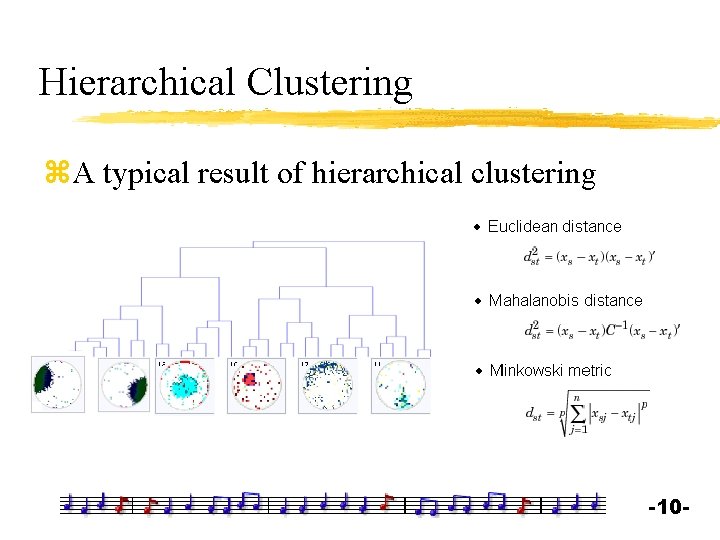 Hierarchical Clustering z. A typical result of hierarchical clustering -10 - 