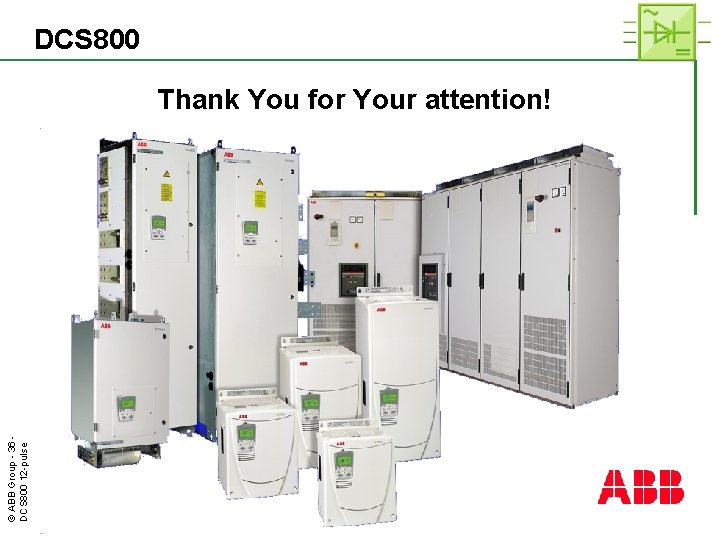 DCS 800 © ABB Group - 36 DCS 800 12 -pulse Thank You for