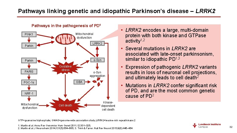 Pathways linking genetic and idiopathic Parkinson’s disease – LRRK 2 Pathways in the pathogenesis