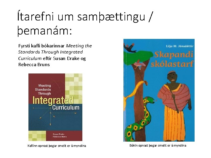 Ítarefni um samþættingu / þemanám: Fyrsti kafli bókarinnar Meeting the Standards Through Integrated Curriculum