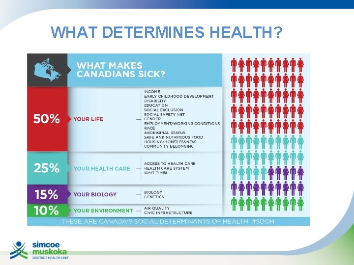 WHAT DETERMINES HEALTH? • 