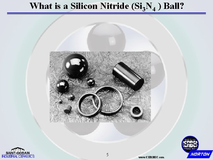 What is a Silicon Nitride (Si 3 N 4 ) Ball? 5 www. CERBEC.