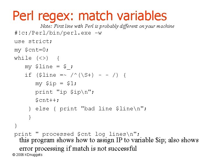 Perl regex: match variables Note: First line with Perl is probably different on your