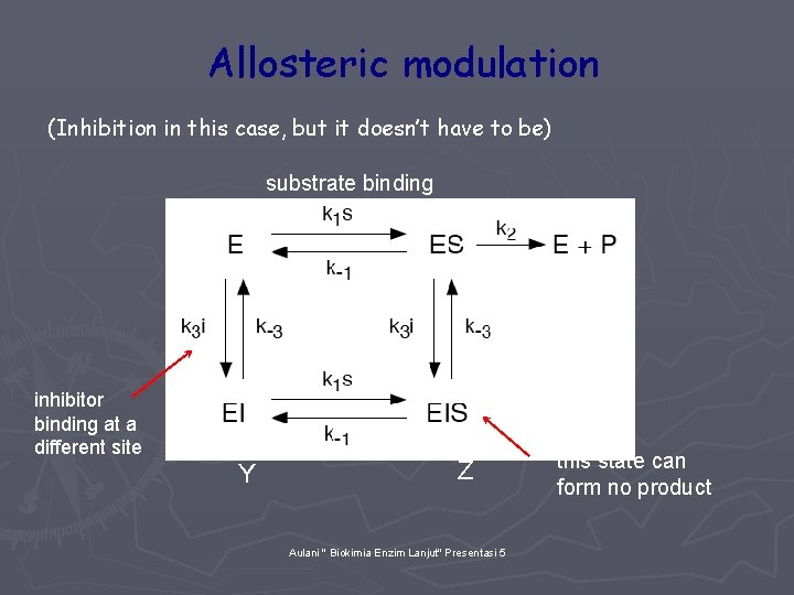 Allosteric modulation (Inhibition in this case, but it doesn’t have to be) substrate binding