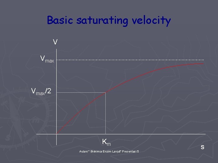 Basic saturating velocity V Vmax/2 Km Aulani " Biokimia Enzim Lanjut" Presentasi 5 s