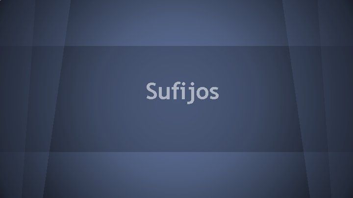Sufijos 