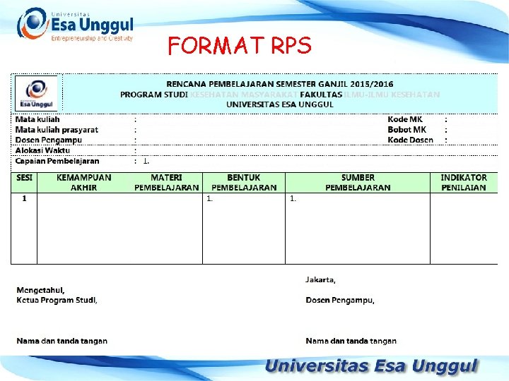 FORMAT RPS 