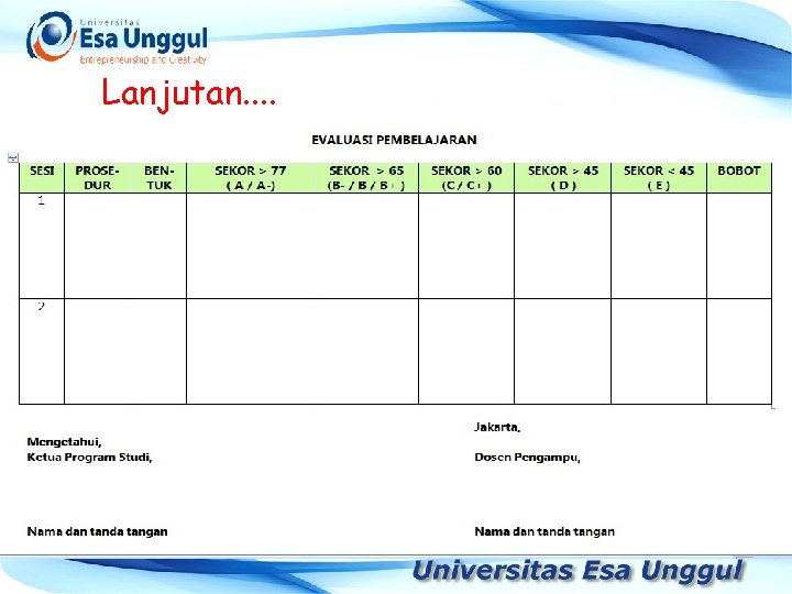 Lanjutan. . 
