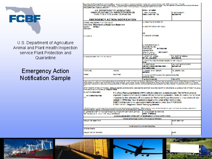 U. S. Department of Agriculture Animal and Plant Health Inspection service Plant Protection and