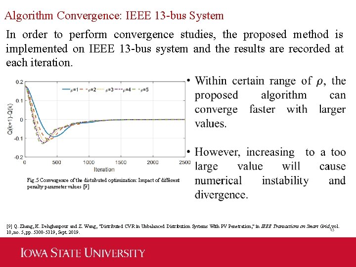 Algorithm Convergence: IEEE 13 -bus System In order to perform convergence studies, the proposed
