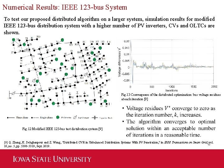 Numerical Results: IEEE 123 -bus System To test our proposed distributed algorithm on a
