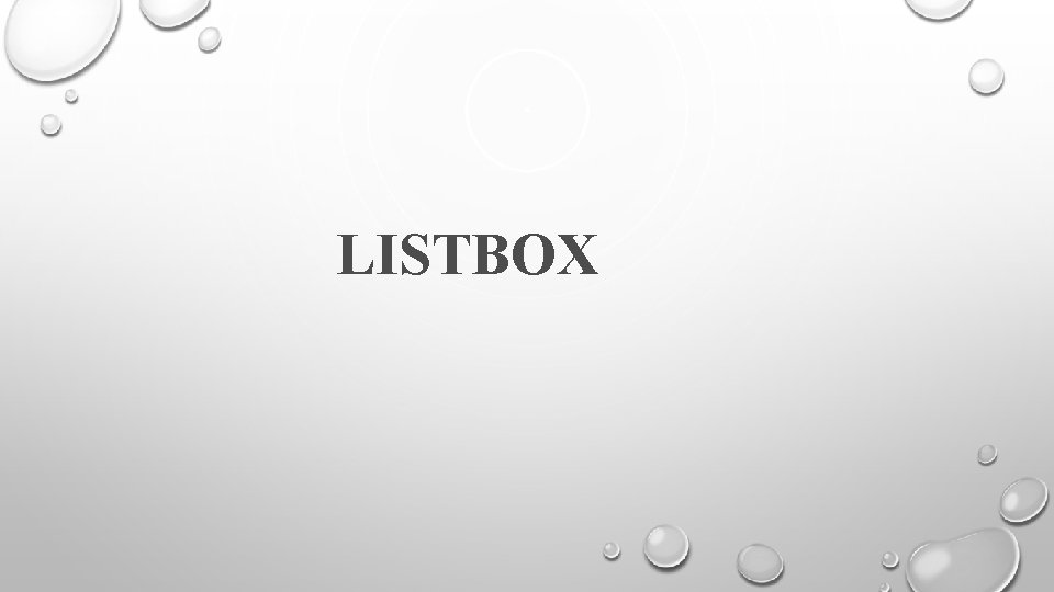 LISTBOX 