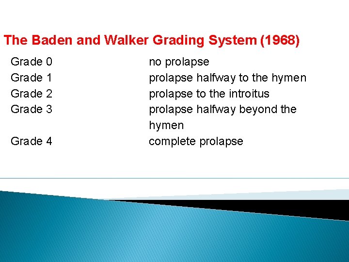 The Baden and Walker Grading System (1968) Grade 0 Grade 1 Grade 2 Grade