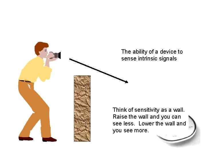 The ability of a device to sense intrinsic signals Think of sensitivity as a