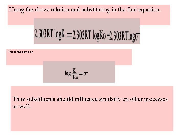 Using the above relation and substituting in the first equation. This is the same