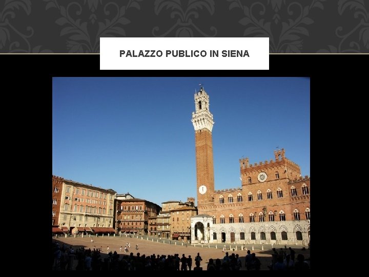 PALAZZO PUBLICO IN SIENA 