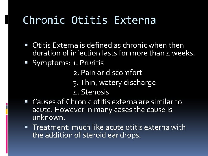 Chronic Otitis Externa is defined as chronic when then duration of infection lasts for