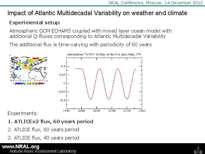 NRAL Conference, Moscow, 14 December 2012 Impact of Atlantic Multidecadal Variability on weather and