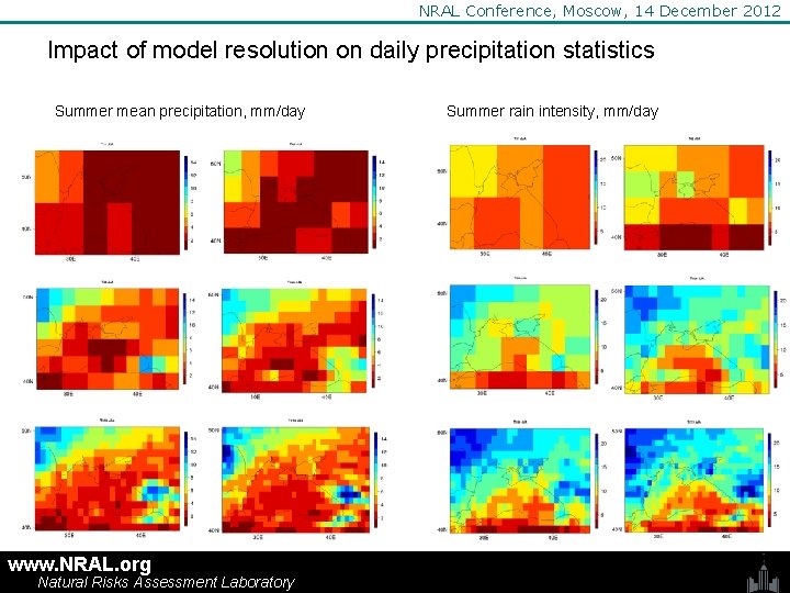 NRAL Conference, Moscow, 14 December 2012 Impact of model resolution on daily precipitation statistics