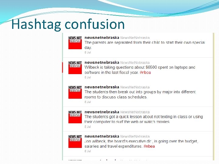 Hashtag confusion 