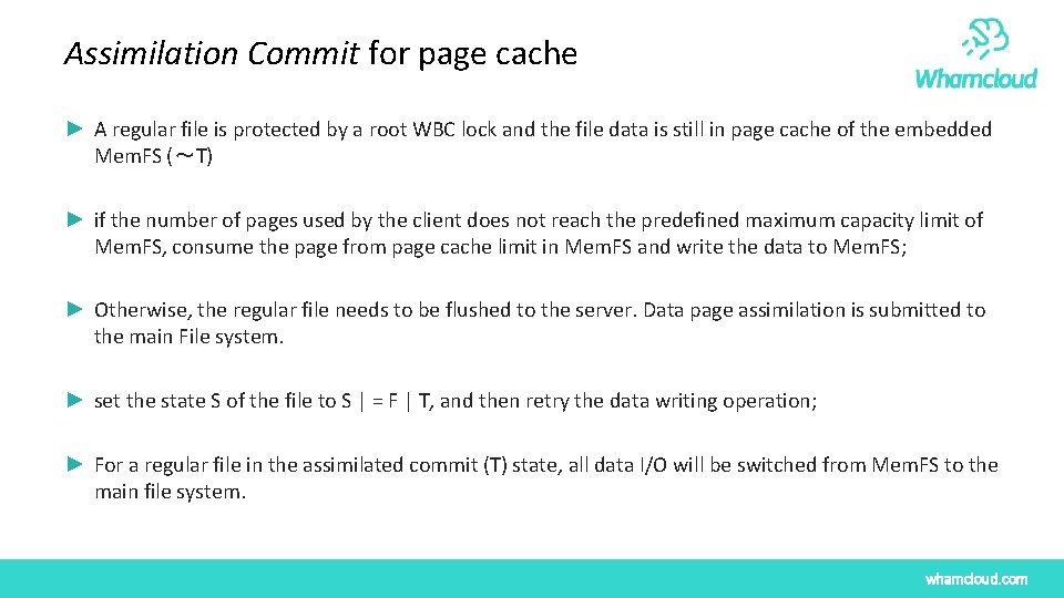 Assimilation Commit for page cache ► A regular file is protected by a root Assimilation Commit for page cache ► A regular file is protected by a root